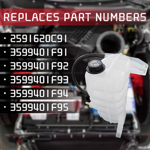 603-5105 Engine Coolant Reservoir Tank Radiator Replacement Fits for International ProStar 9900i 5900 9200 2003-2018 Coolant Tank Semi Truck Accessories 2591620C91 in Saudi Arabia