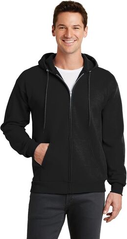 PORT AND COMPANY Full Zip Hooded Sweatshirt (PC78ZH) in Saudi Arabia