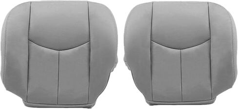 Secosautoparts Driver & Passenger Side Seat Cover Leather Leather Cover رمادي فاتح #922 متوافق مع Chevy GMC Tahoe Suburban Avalanche Yukon Silverado Sierra 2003 2004 2005 in Kuwait