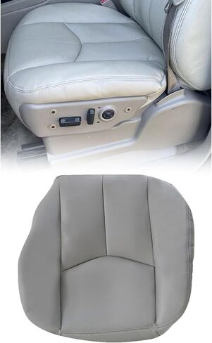 Secosautoparts Driver & Passenger Side Seat Cover Leather Leather Cover رمادي فاتح #922 متوافق مع Chevy GMC Tahoe Suburban Avalanche Yukon Silverado Sierra 2003 2004 2005 in Kuwait