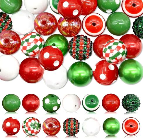 50pcs حبات زهرجوم مكتنزة ، حبات صمغية شديدة الفقاعة من أجل أساور أقلام قابلة للخروج من DIY Makelaces Making Jewelry Making (Pink & Ggold) in Kuwait