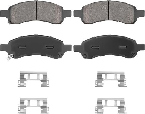 Front Semi-Metal Brake Pads Set for Buick Enclave 08-17, Rainier 06-07, for GMC Acadia 07-16, Envoy 06-09, for Chevy Traverse 09-17, Trailblazer 06-09, for Saturn Outlook 07-10, 4PCS in Saudi Arabia