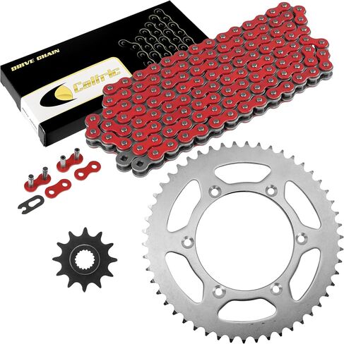 سلسلة محرك الأقراص الحمراء Caltric ومجموعة ضرس متوافقة مع Suzuki RM125 1997 1998 1999 2005 in Saudi Arabia