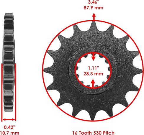 Caltric Black O-Ring Drive Stain و Sprockets Kit متوافقة مع Yamaha FZ1 FZS1000 2001-2005 in Kuwait