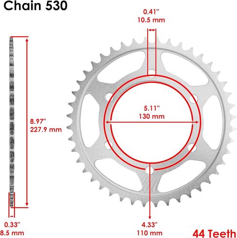 Caltric Black O-Ring Drive Stain و Sprockets Kit متوافقة مع Yamaha FZ1 FZS1000 2001-2005 in Kuwait