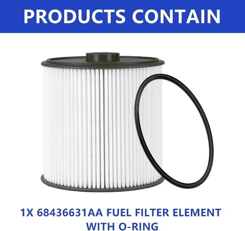 6.7L Cummins Fuel Filter 68157291AA - Compatible with 2010-2020 Dodge Ram 2500 3500 4500 5500 6.7 Diesel Engines - Replace# 68065608AA in Kuwait