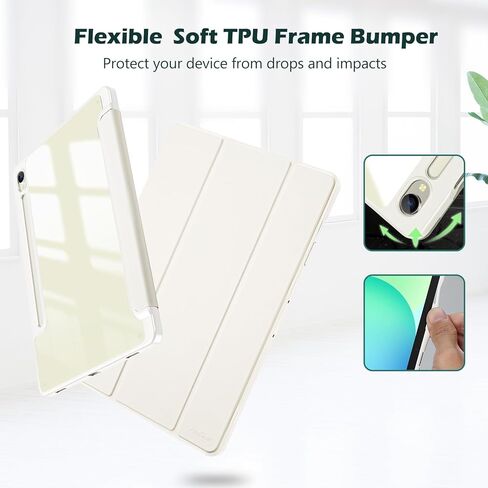 حافظة حماية ProCase لجهاز Galaxy Tab S9 FE 10.9 بوصة / Tab S9 11 بوصة 2023 / S10 2024، غطاء خلفي صلب رفيع وغطاء ذكي لجهاز Galaxy Tab S9 FE S9 S10 Tablet (SM-X510/X710/X720) - أسود in Saudi Arabia