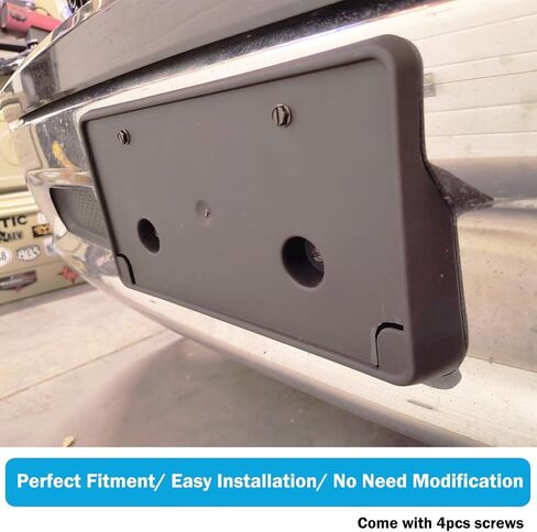 Front License Plate Frame for 2013-2018 Ram 1500 & 2019-2023 Ram 1500 Classic (DS) Front Bumper License Plate Holder Mounting Bracket (for Steel Bumper ONLY) Replace # 68141643AA CH1068127 in Kuwait