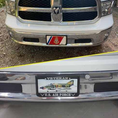 Front License Plate Frame for 2013-2018 Ram 1500 & 2019-2023 Ram 1500 Classic (DS) Front Bumper License Plate Holder Mounting Bracket (for Steel Bumper ONLY) Replace # 68141643AA CH1068127 in Kuwait