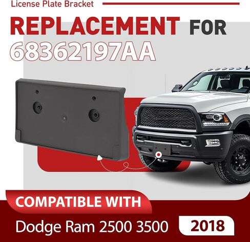 حامل لوحة الترخيص الأمامي قوس متوافق مع 2018 Dodge RAM 2500 3500 Plate Plate Prames Prames President in Kuwait
