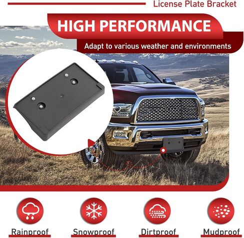 حامل لوحة الترخيص الأمامي قوس متوافق مع 2018 Dodge RAM 2500 3500 Plate Plate Prames Prames President in Kuwait