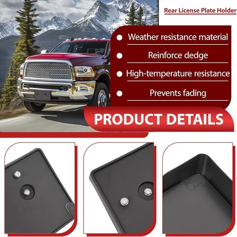 حامل لوحة الترخيص الأمامي قوس متوافق مع 2018 Dodge RAM 2500 3500 Plate Plate Prames Prames President in Kuwait