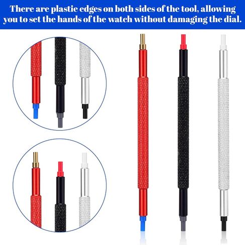 Watch Hands Repair Tool Kit, 6 in 1 Professional Watchmaker Set with 3 Watch Hand Pusher 2pcs Removers Lever Spring Bar Tool for Wristwatch Maintenance and Strap Replacement in Saudi Arabia