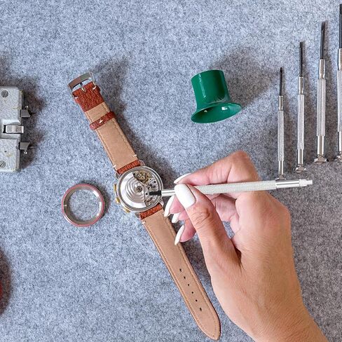 Watch Hands Repair Tool Kit, 6 in 1 Professional Watchmaker Set with 3 Watch Hand Pusher 2pcs Removers Lever Spring Bar Tool for Wristwatch Maintenance and Strap Replacement in Saudi Arabia