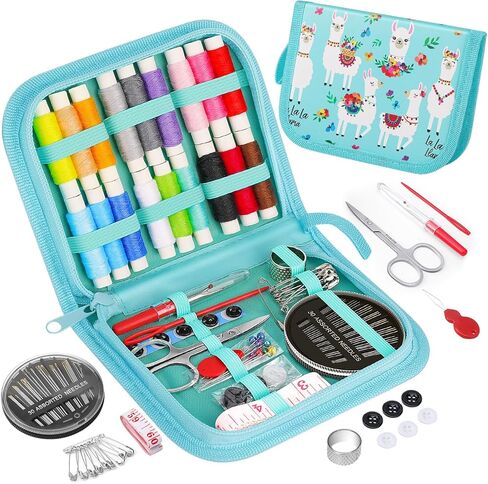 هدايا يوم الخياطة Coquimbo من أجل جدة نساء نانا ، مجموعة ملحقات لوازم الخياطة الصغيرة المحمولة مع حافلة تحتوي in Kuwait