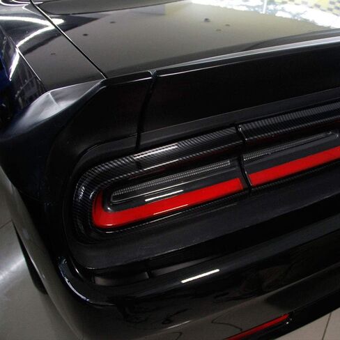 Korlot Carbon Fiber Style Rear Taillight Frame Cover Trim Accessories for Dodge Challenger 2015-2023 in Saudi Arabia