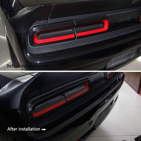 Korlot Carbon Fiber Style Rear Taillight Frame Cover Trim Accessories for Dodge Challenger 2015-2023 in Saudi Arabia