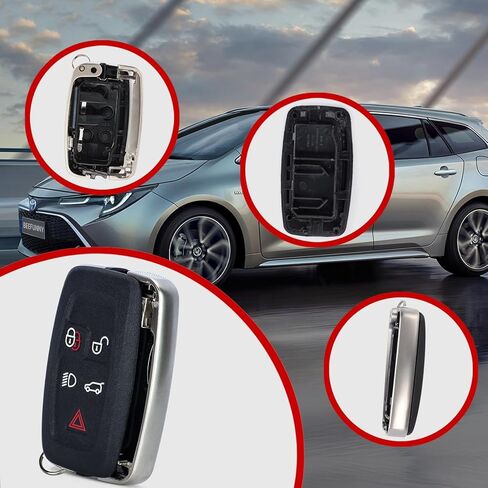 Beefunny 2 Replacement Key Shell Case for Land Rover LR2 LR4 Discovery 2010 2011 2012 2013 2014 2015 Range Rover Evoque Sport Key fob Shell 5 Buttons in Saudi Arabia