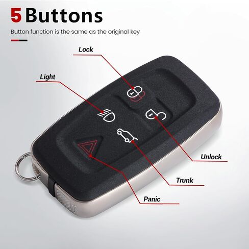 Beefunny 2 Replacement Key Shell Case for Land Rover LR2 LR4 Discovery 2010 2011 2012 2013 2014 2015 Range Rover Evoque Sport Key fob Shell 5 Buttons in Saudi Arabia