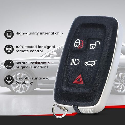 Beefunny 2 Replacement Key Shell Case for Land Rover LR2 LR4 Discovery 2010 2011 2012 2013 2014 2015 Range Rover Evoque Sport Key fob Shell 5 Buttons in Saudi Arabia