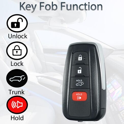 key fob shell case pits for toyota highlander rav4 rav-4 2019 2020 2021 2022 2023 under under control 4 button pad cover for suv in Saudi Arabia