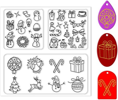 CHGCRAFT Lucky Clover Polymer Clay Texture Sheets Four-Leaf Clover Silicone Texture Stamp Clay Modeling Pattern Pad Texture Sheets for Polymer Clay Making Earrings Jewelry in Kuwait