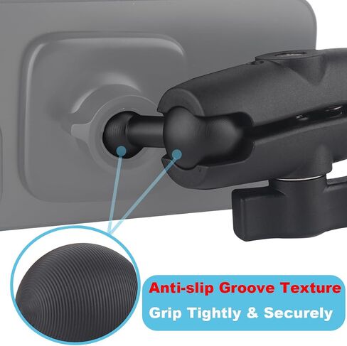 1 inch to 17mm Ball Adapter for RAM Mounts B Size Double Socket Arm, Compatible with Garmin GPS 17mm Bracket, 25mm Female Socket to 17mm Male (Short Arm: 2.4" Double Socket Arm) in Kuwait