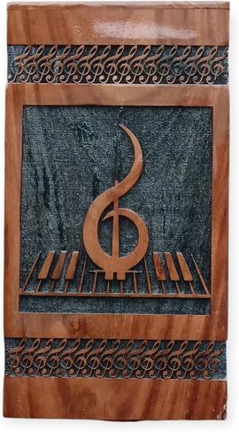 AA GLOBEL Wood and Crafts Elegant Fragile Vintage Music Designed URN for Human Ashes Funeral Memorial Urns for Ashes-Real Wood Cremation Urn for Human Ashes, Adult Women/Men in Kuwait
