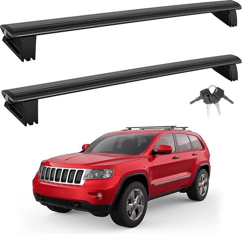 MOSTPLUS Roof Rack Cross Bar Rail Compatible for 2014 2015 2016 2017 2018 2019 2020 2021 2022 Jeep Cherokee Cargo Racks Rooftop Luggage Canoe Kayak Carrier in Saudi Arabia