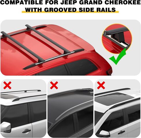 MOSTPLUS Roof Rack Cross Bar Rail Compatible for 2014 2015 2016 2017 2018 2019 2020 2021 2022 Jeep Cherokee Cargo Racks Rooftop Luggage Canoe Kayak Carrier in Saudi Arabia
