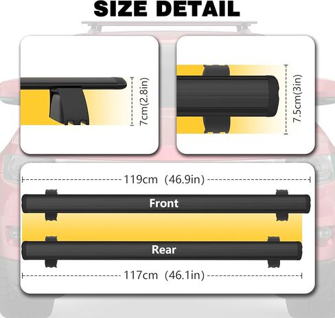 MOSTPLUS Roof Rack Cross Bar Rail Compatible for 2014 2015 2016 2017 2018 2019 2020 2021 2022 Jeep Cherokee Cargo Racks Rooftop Luggage Canoe Kayak Carrier in Saudi Arabia
