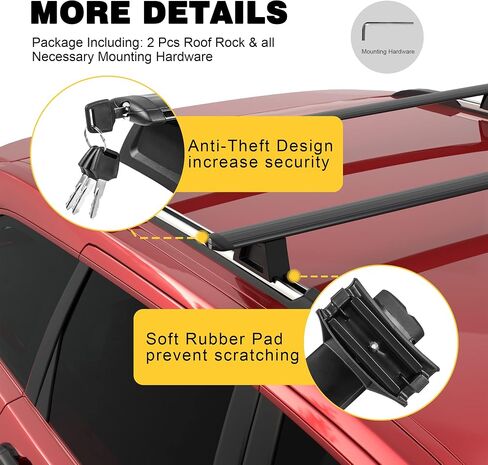 MOSTPLUS Roof Rack Cross Bar Rail Compatible for 2014 2015 2016 2017 2018 2019 2020 2021 2022 Jeep Cherokee Cargo Racks Rooftop Luggage Canoe Kayak Carrier in Saudi Arabia