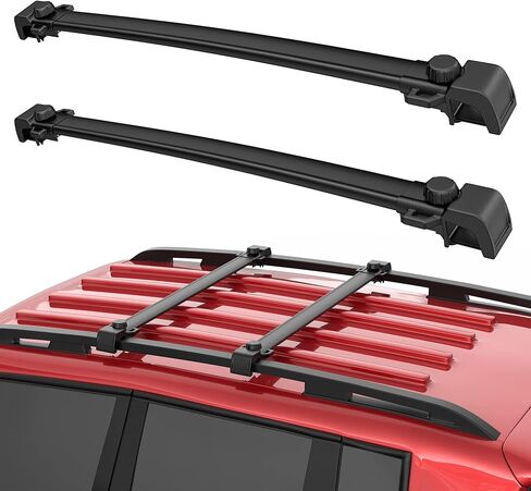 MOSTPLUS Roof Rack Cross Bar Rail Compatible for 2014 2015 2016 2017 2018 2019 2020 2021 2022 Jeep Cherokee Cargo Racks Rooftop Luggage Canoe Kayak Carrier in Kuwait