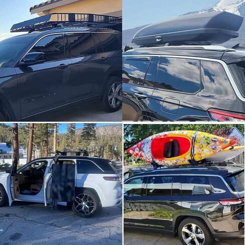 Upgraded 260lbs Cargo Carrier for Hyundai Santa fe 2024-2026 Roof Rack Cross Bars Luggage Rail Lockable,Easy Installation,No Drilling in Saudi Arabia