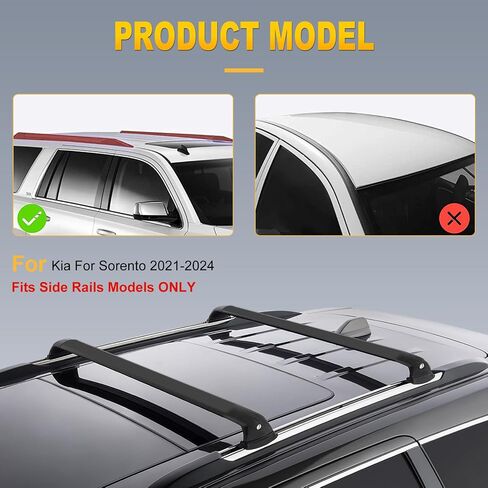 OCPTY Roof Rack Cross Bars Fit For Kia For Sorento 2021 2022 2023 2024 Luggage Racks Rooftop Cargo Carrier Bag Luggage Kayak Canoe Bike Snowboard Skiboard in Saudi Arabia