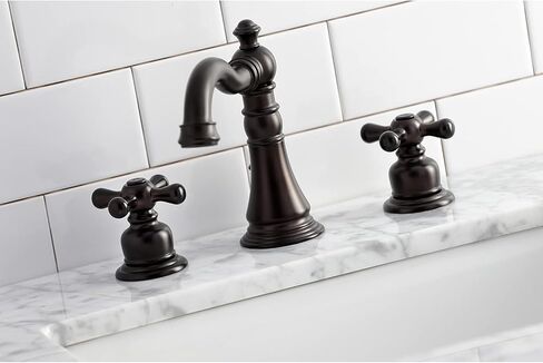 Kingston Brass FSC1972AX American Classic Widespread Bathroom Faucet, Polished Brass in Saudi Arabia