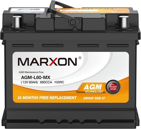 Marxon Group 140r Car Battery 12V 50ah 570CCA H4 AGM بطاريات AGM الصيانة مجانية لبدء تشغيل البطارية LN1 لـ Audi BMW Volkswagen Toyota Chevrolet in Kuwait