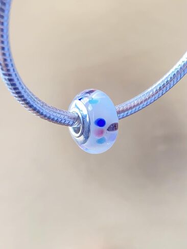 أصيلة Murano Glass 925 سحر الفضة الاسترليني لأساور باندورا ، سحر زهرة لأساور باندورا ، سحر حبة للنساء in Kuwait