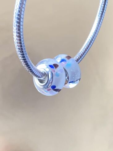 أصيلة Murano Glass 925 سحر الفضة الاسترليني لأساور باندورا ، سحر زهرة لأساور باندورا ، سحر حبة للنساء in Kuwait