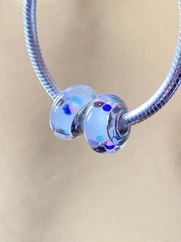 أصيلة Murano Glass 925 سحر الفضة الاسترليني لأساور باندورا ، سحر زهرة لأساور باندورا ، سحر حبة للنساء in Kuwait