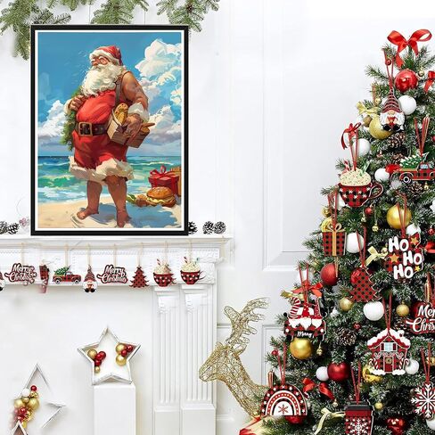 Skryuie 5d Christmas Snowman Miamond Painting Kits - Diy Diamond Art Kits للبالغين عيد الميلاد ، تدريبات مستديرة كاملة - غرزة Crystal Cross - Craft Craft for Wall & Office Decor in Saudi Arabia