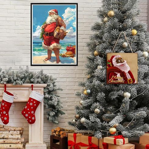 Skryuie 5d Christmas Snowman Miamond Painting Kits - Diy Diamond Art Kits للبالغين عيد الميلاد ، تدريبات مستديرة كاملة - غرزة Crystal Cross - Craft Craft for Wall & Office Decor in Saudi Arabia