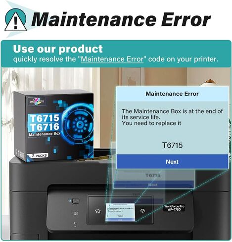 T04D0 Maintenance Box Replacement for Epson Ecotank ET-7700 ET-7750 ET7700 ET7750 7700 7750 Printers, Compatible for Epson Maintenance Box T04D0 (2 Packs) in Kuwait