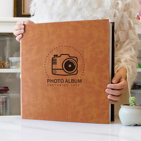 Large Scrapbook Album With 120 Pages,Family Photo Album,Travel Memory Book,Gift For Wife,Girlfriend,Any Special Occasion,Anniversary DIY Album (Sakura, pink, 12.79 x 12.99 Inch 120pages) in Saudi Arabia