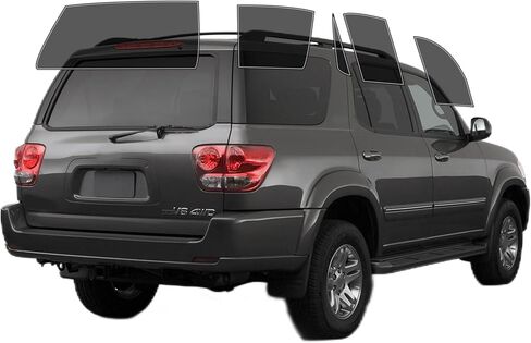 Precut Windows Tint Film All Sides Sun Sun Flocking Protection Privacy Anti Shatter Glass 2 Ply Film أي مجموعة الظل الصبغة لتويوتا سيكويا 2001-2007 in Kuwait