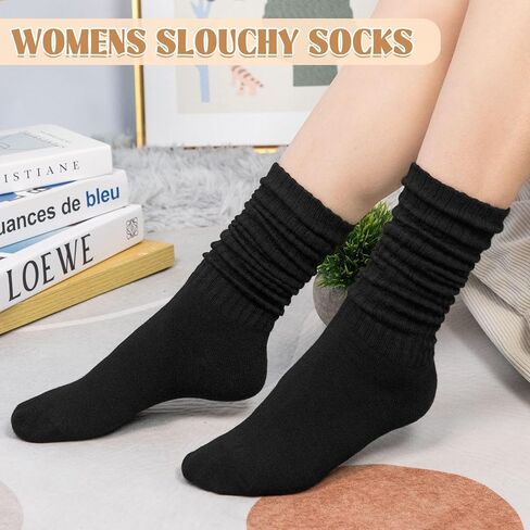 Loritta Slouchy Socks for Women Soft Retro Scrunch Sock Long Slouch Boot Socks in Saudi Arabia