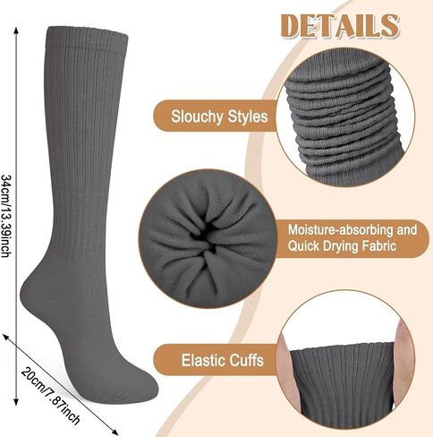 Loritta Slouchy Socks for Women Soft Retro Scrunch Sock Long Slouch Boot Socks in Saudi Arabia