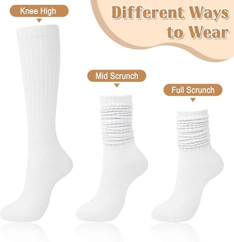Loritta Slouchy Socks for Women Soft Retro Scrunch Sock Long Slouch Boot Socks in Saudi Arabia
