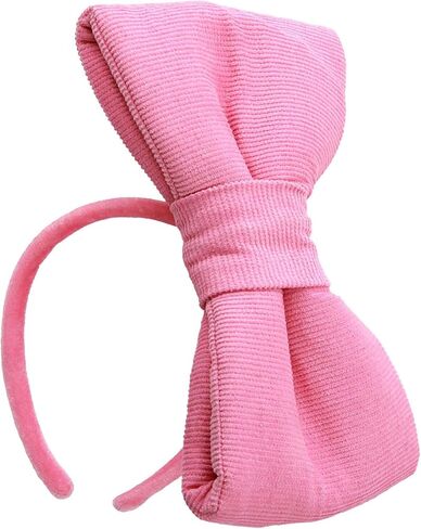 Disney Bo Peep Bow Bow Bead -Bow - Pink Corduroy Bow على عصابة رأس مغطاة فيلور in Saudi Arabia