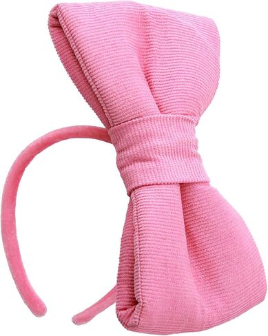 Disney Bo Peep Bow Bow Bead -Bow - Pink Corduroy Bow على عصابة رأس مغطاة فيلور in Saudi Arabia